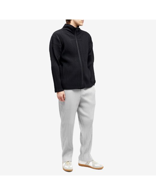 Homme Plissé Issey Miyake Gray Pleated Straight Leg Pant for men
