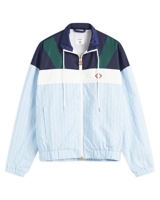Casablanca Blue Nylon Track Jacket for men