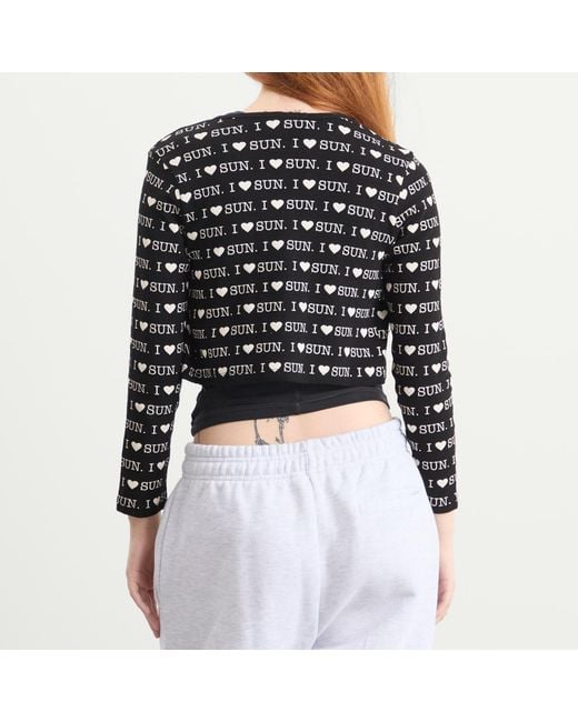 SUNDAYFRUITMARKET Black I Love Sun Cardigan