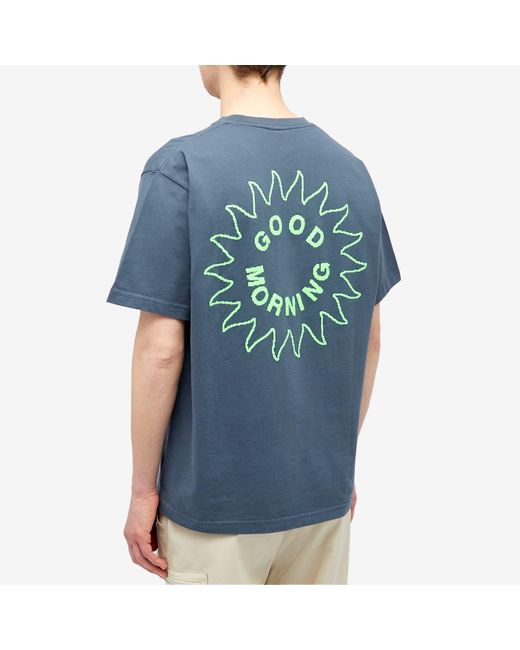 Good Morning Tapes Blue Sun Logo T-Shirt for men