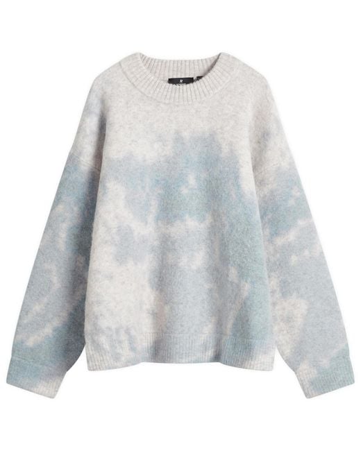Represent Gray Abstract Knit Wool Sweater for men