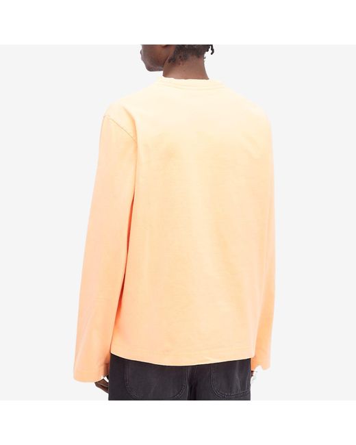 Tシャツ・カットソー Acne Studios / Edden Logo Wings Long Sleeve T-Shirt Acne Studios Edden Logo Wings Long Sleeve T-Shirt in Natural