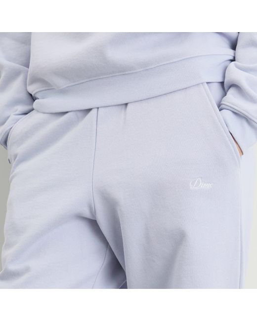 Dime Blue Cursive Small Logo Sweatpants