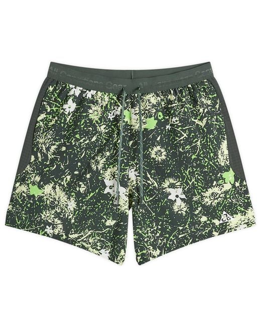 Nike Green Acg All Over Print Short for men
