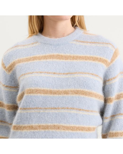 DUNST White Fuzzy Knit Jumper