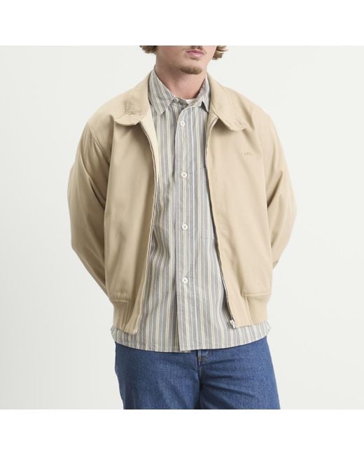A.P.C. Natural Zip Harrington Jacket for men