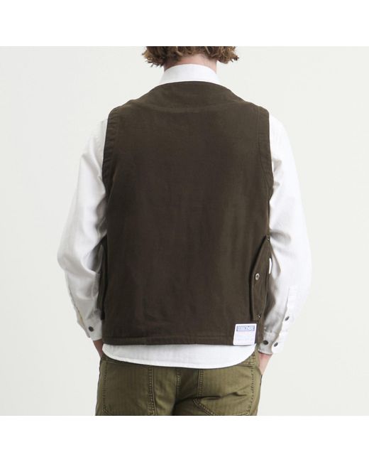 Dubbleware Black Bradford Multi Pocket Field Vest for men