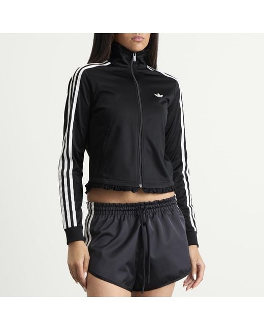Adidas Black Pleated Firebird Track Top