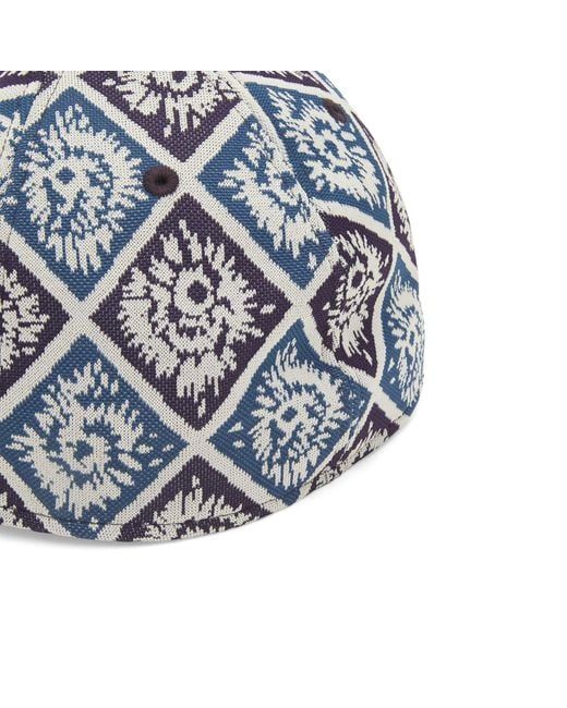 Needles Blue Jacquard Baseball Cap for men