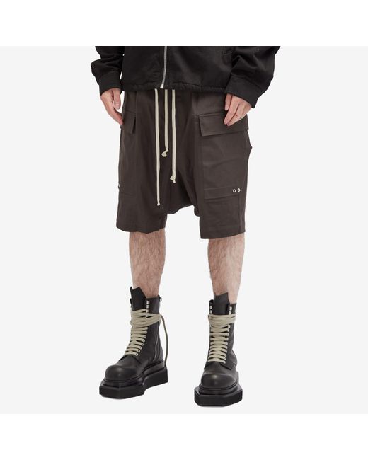 Rick Owens Heavy Cotton Cargo Pods in Brown for Men | Lyst