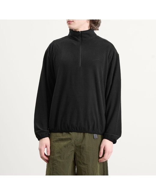 Mellow Clo Black Summit Half Zip Fleece for men