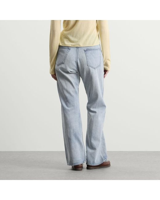 Auralee Blue Faded Selvedge Light Denim Pants