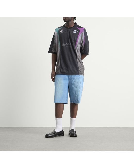 Umbro Blue Washed Drill Short for men