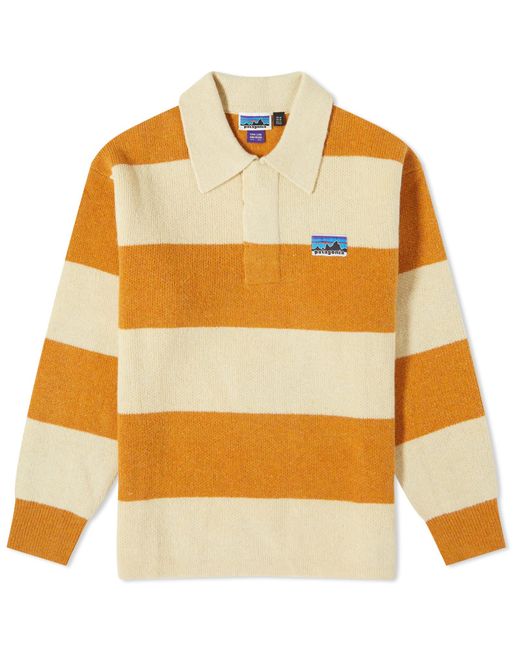 Patagonia Orange 50th Anniversary Recycled Wool Rugby Knit