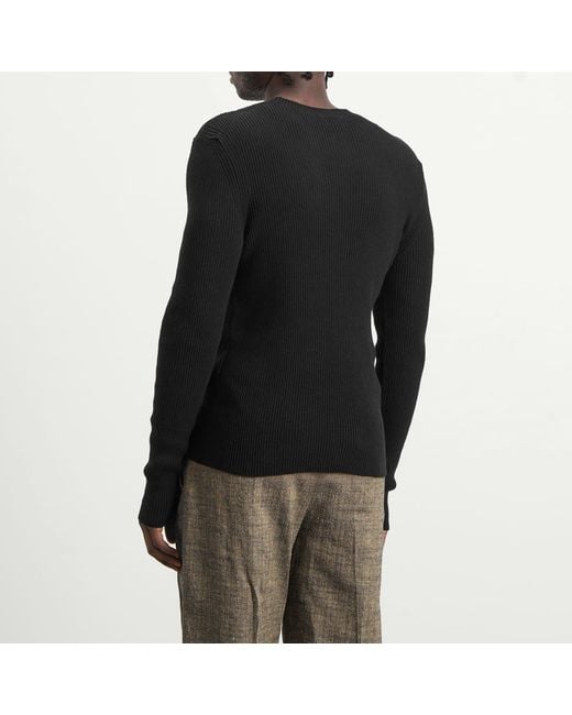 Our Legacy Black Silk Compact Roundneck for men