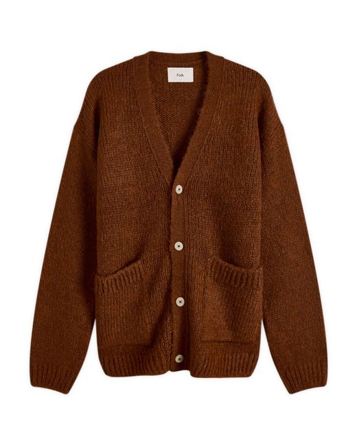 Folk Brown Signal Cardigan for men