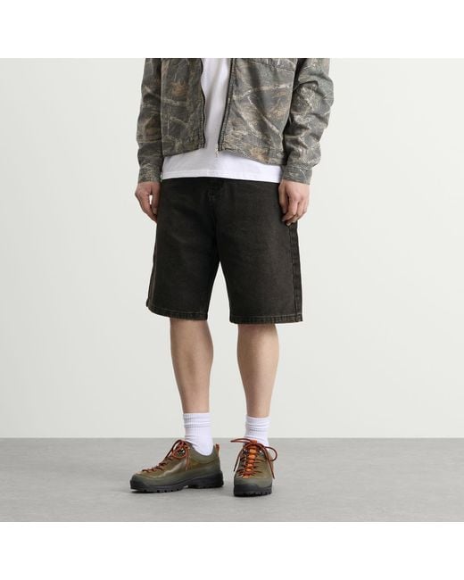 Butter Goods Black Baggy Denim Shorts for men