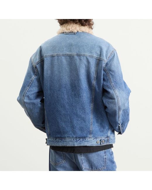 Acne Blue Vintage Padded Robert Denim Jacket for men