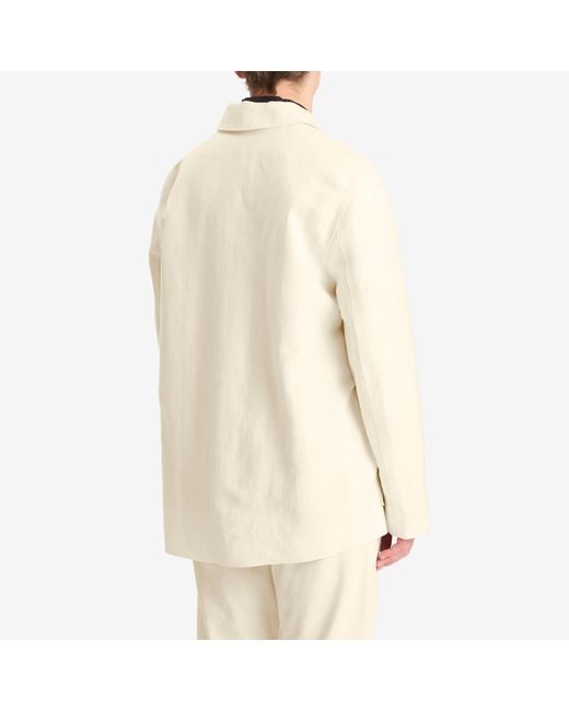 Studio Nicholson Natural Nopi Cotton Linen Shirt Jacket for men