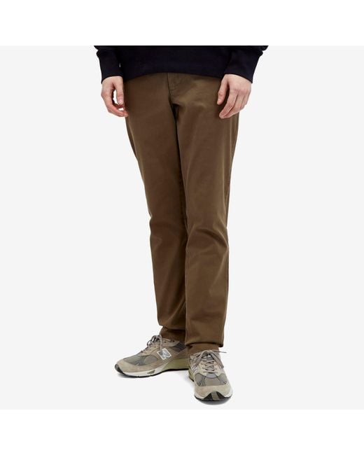 Norse Projects Brown Aros Slim Organic Stretch Twill Chino for men