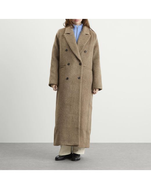 Samsøe & Samsøe Natural Sajilla Hairy Wool Coat