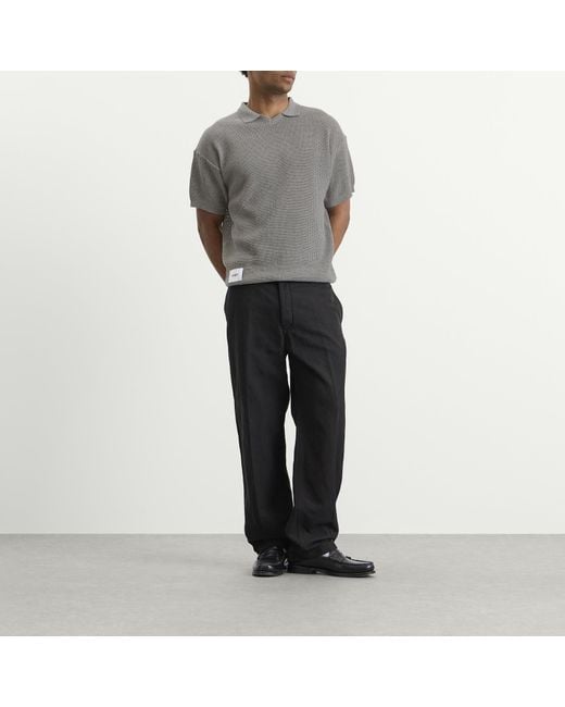 (w)taps Gray Dup Sweater for men