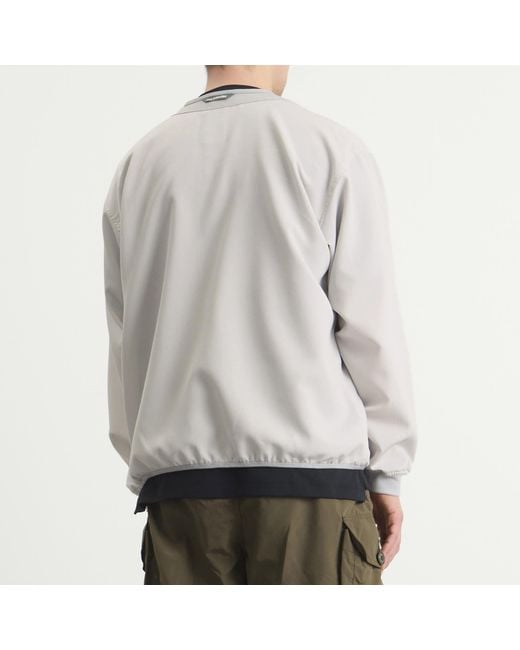 And Wander Gray Vent Cardigan for men
