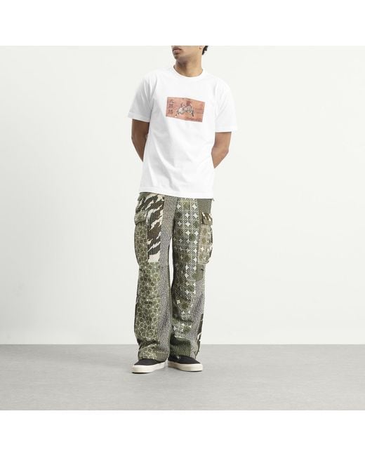 Maharishi White Ema Kirin Plaque T-Shirt for men
