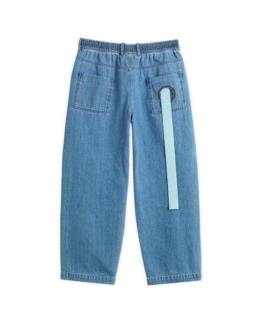 EBIT Blue Denim Pant With Octagon Patch