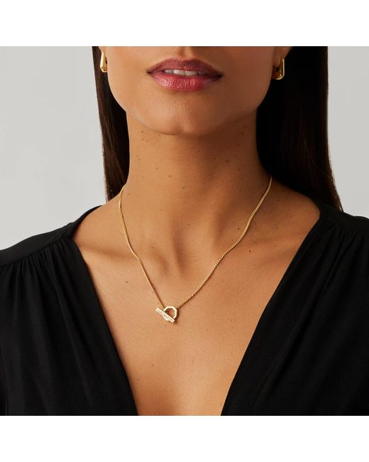 Missoma Metallic X Lucy Williams T-Bar Hex Pendant Necklace
