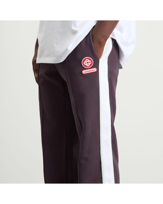 Casablanca Purple Loopback Laurel Tape Pintuck Jogger for men