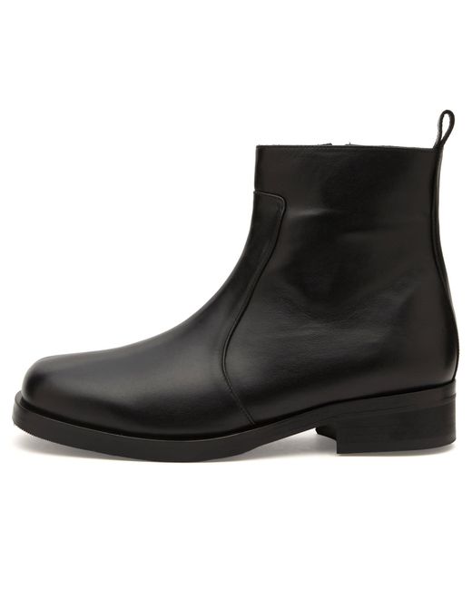 Studio Nicholson Black Square Leather Boot for men