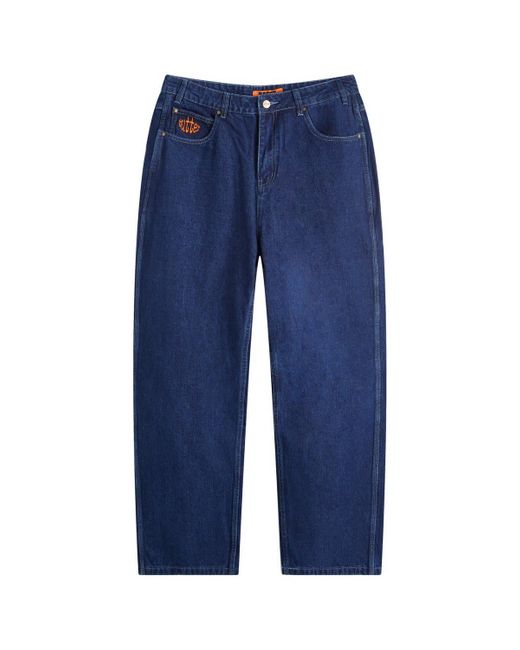 Butter Goods Blue Spider Baggy Denim Jeans for men