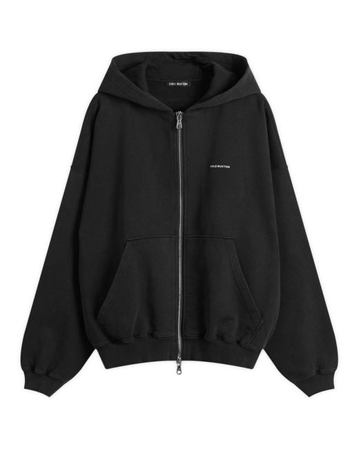 Cole Buxton Black Mini Logo Zipped Hoodie for men