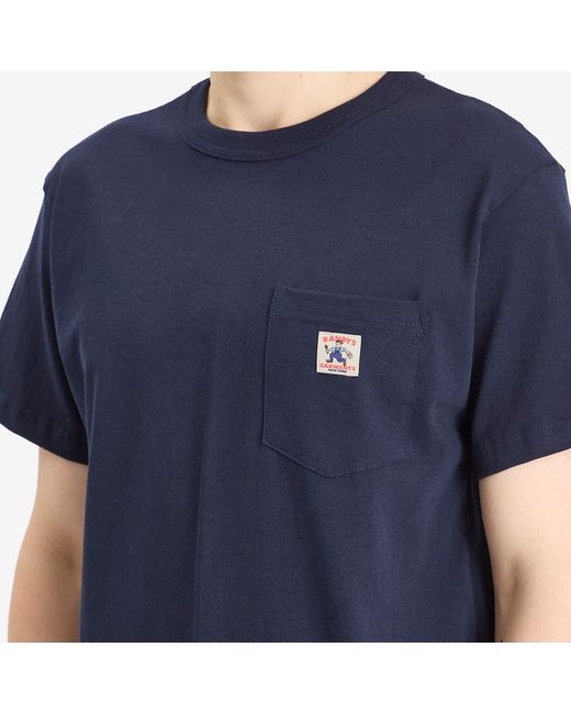 Randy's Garments Blue Logo Pocket T-Shirt for men