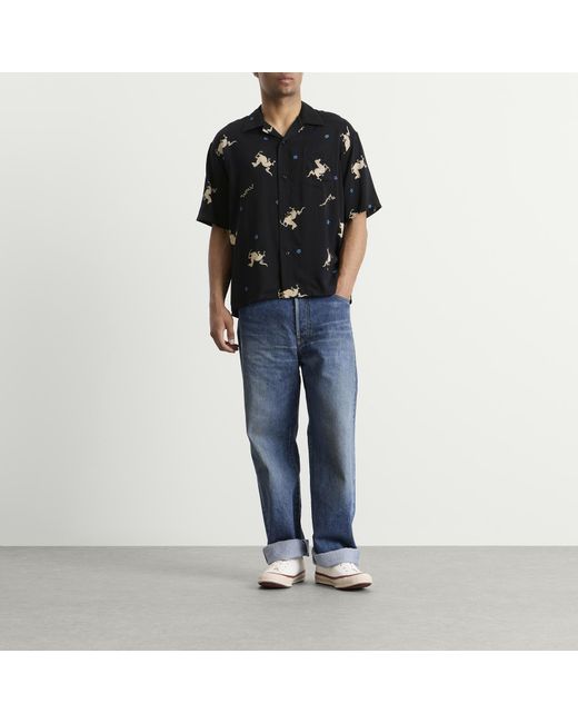 Visvim Black Crosby Short Sleeve Shirt for men
