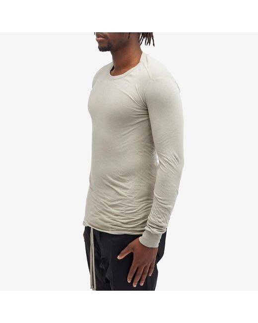 Rick Owens Gray Double Long Sleeve T-Shirt for men