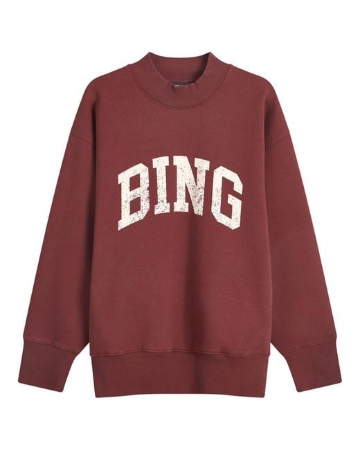 Anine Bing Red Bradie Sweatshirt
