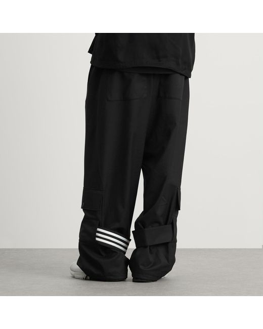 Y-3 Black Three Stripe Cargo Pant for men