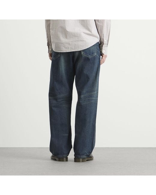 Neighborhood Blue Washed Denim Dp Wide Jeans for men