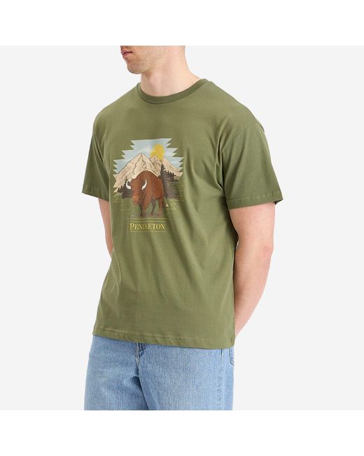 Pendleton Green Buffalo T-Shirt for men