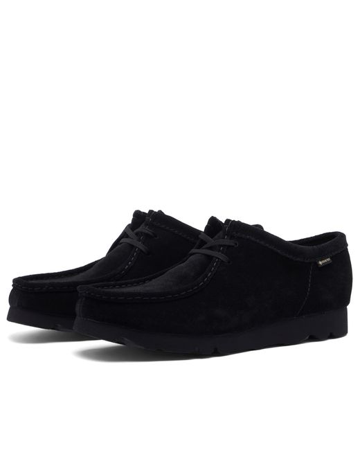 Clarks Wallabee Gore-Tex Suede in Black for Men | Lyst