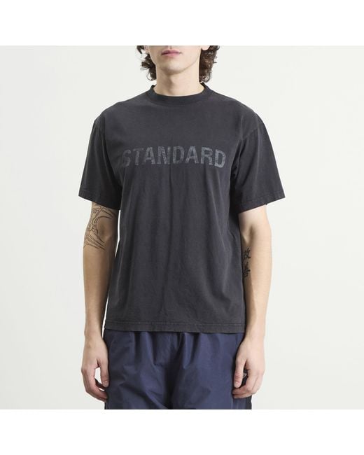 Balenciaga Black Standard' Print T-Shirt for men