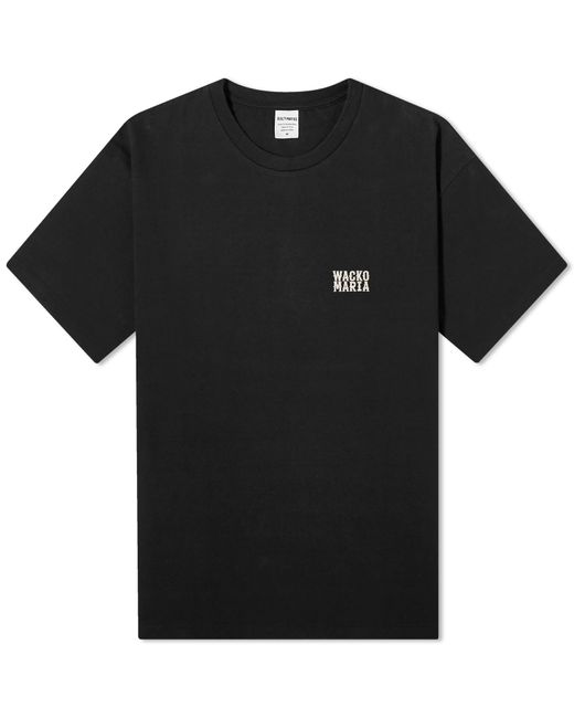 Wacko Maria Black Tim Lehi Crew Neck T-Shirt for men