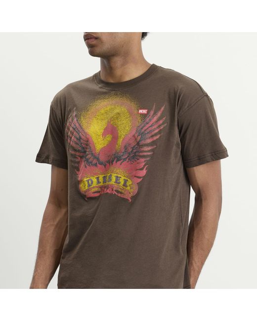 DIESEL Brown Pheonix T-Shirt for men