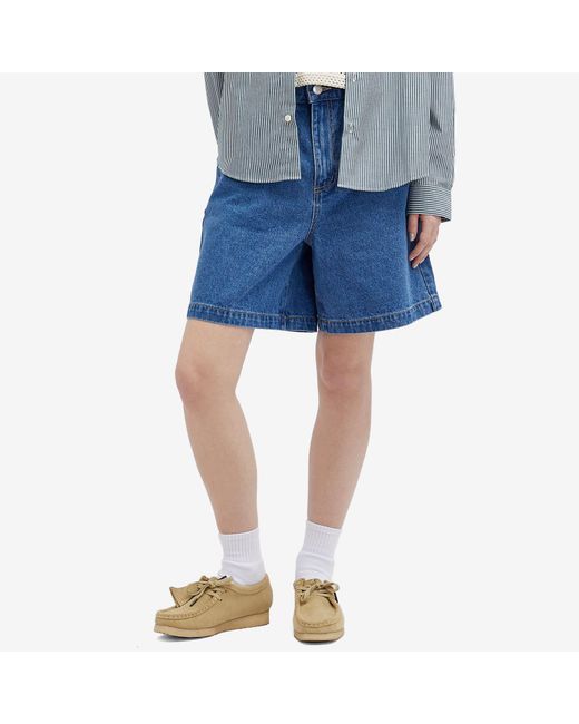 Obey Blue Eli Pleated Short