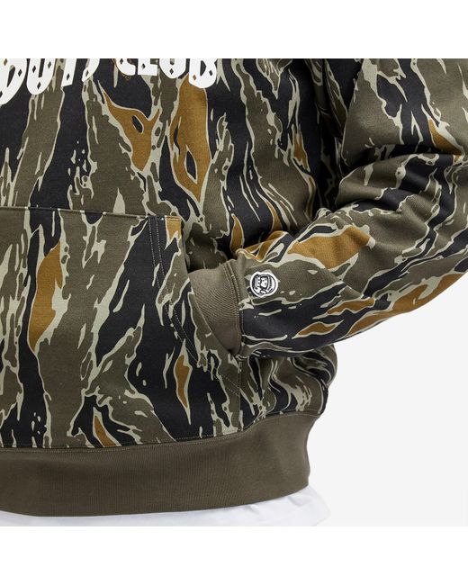 BBCICECREAM Green Arch Logo Camo Hoodie for men