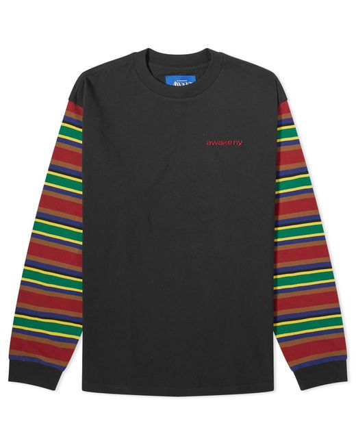 AWAKE NY Multicolor Long Sleeve 94 Stripe T-Shirt for men