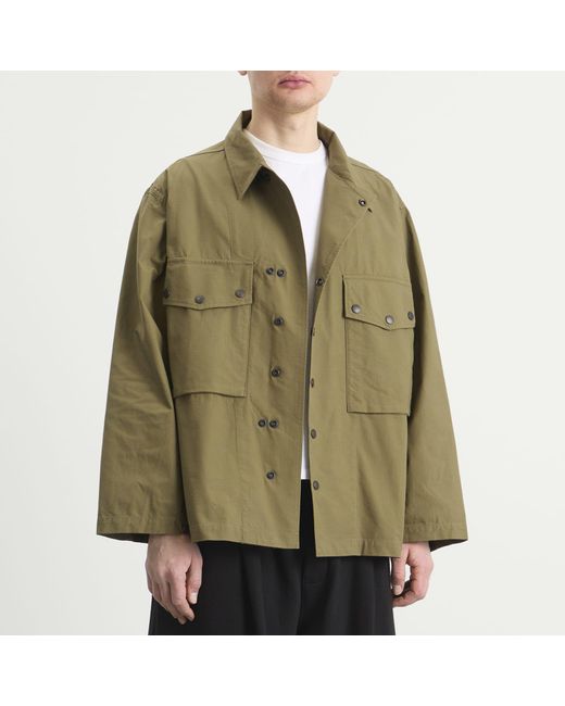 Needles Green Cotton Ripstop Field Jacket for men