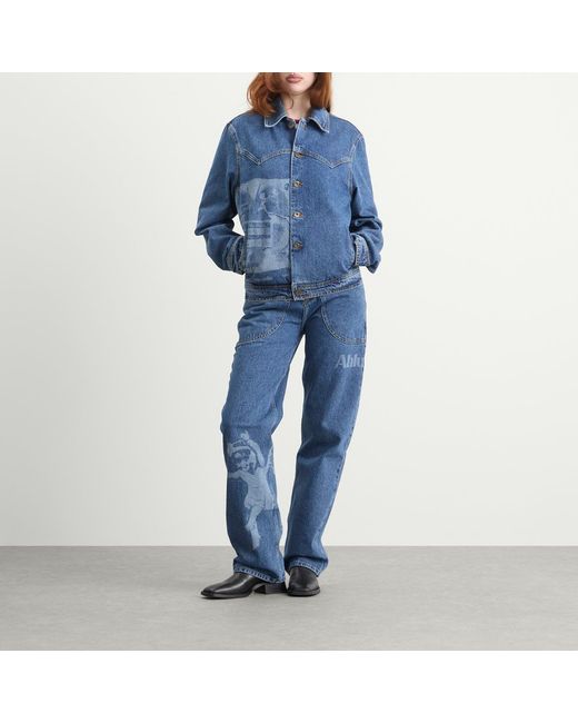 Ahluwalia Blue Laser Denim Jacket